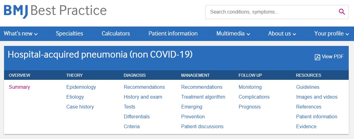 BMJ Best Practice Summary